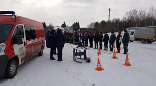 Практическая тренировка по проведению поисково-спасательных работ в природной среде